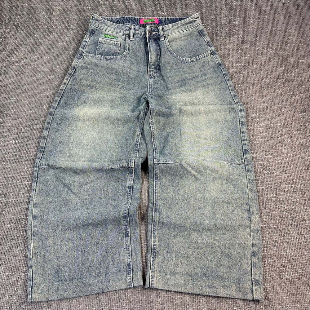 Empyre Loose Fit Wide Leg Jeans Unisex 29 Light Wash Blue Y2K Skate Streetwear